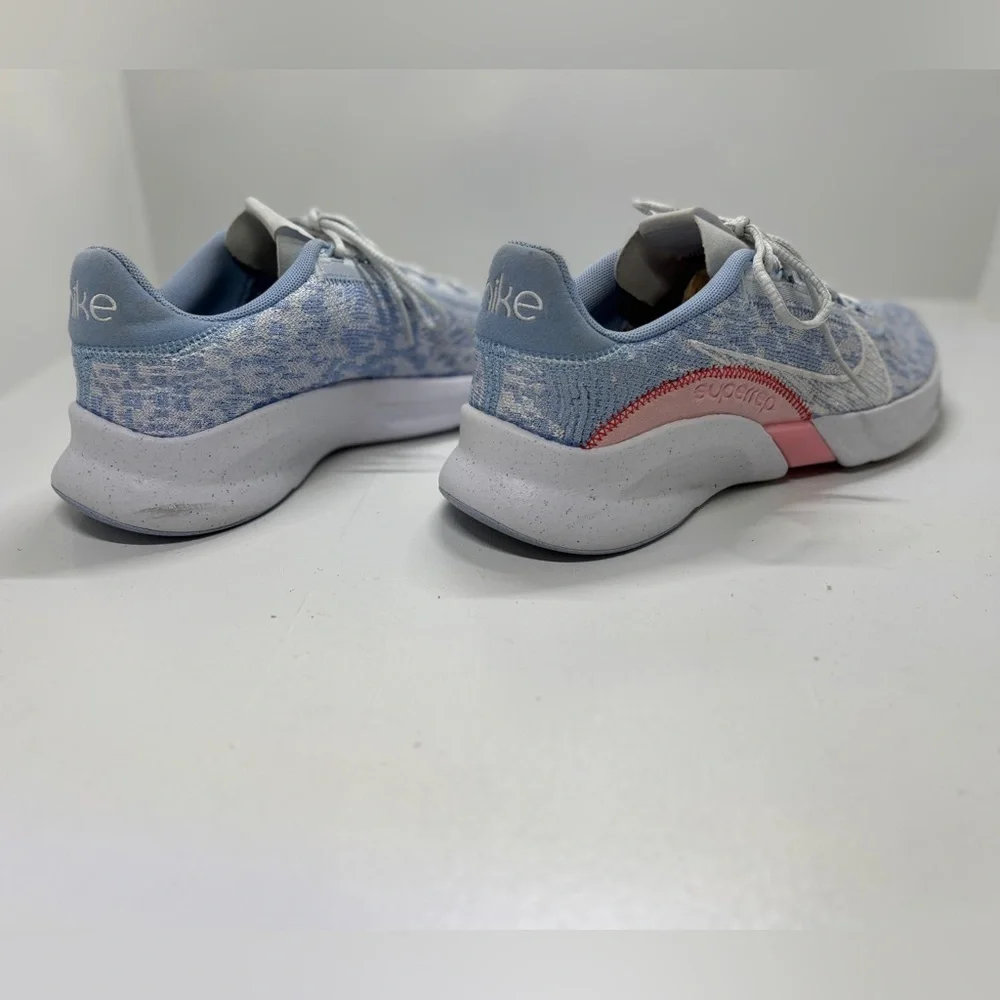Nike SuperRep Go 3 Flyknit Next Nature Running Shoes Women’s Size 10 Blue Gray P